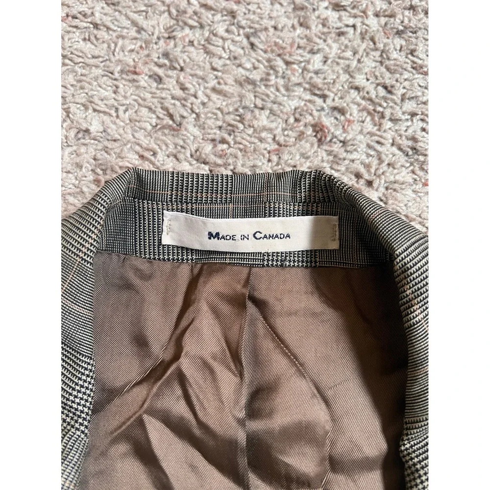 Vintage Ralph Lauren Mens Glen Plaid Wool Suit Made in Canada